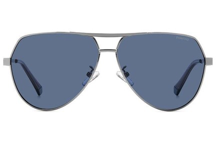 Okulary przeciwsłoneczne Polaroid PLD2145/G/S/X 6LB/C3 Polarized Pilotki (Aviator) Srebrne