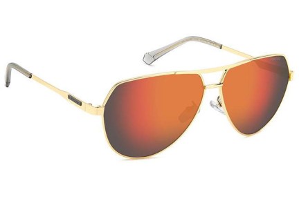 Okulary przeciwsłoneczne Polaroid PLD2145/G/S/X J5G/OZ Polarized Pilotki (Aviator) Złote