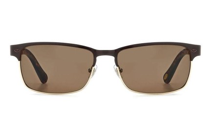 Okulary przeciwsłoneczne Fossil FOS3000/P/S 09Q/SP Polarized Kwadratowe Brązowe