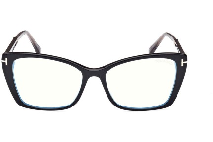 Okulary korekcyjne Tom Ford FT5893-B 001 Kocie oczy Czarne