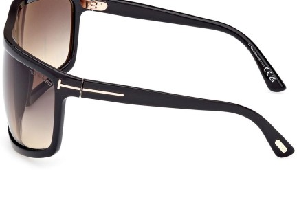 Okulary przeciwsłoneczne Tom Ford Clint 2 FT1066 01B Flat Top Czarne