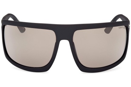 Okulary przeciwsłoneczne Tom Ford Clint 2 FT1066 02L Flat Top Czarne