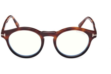 Okulary korekcyjne Tom Ford FT5887-B 005 Okrągłe Havana