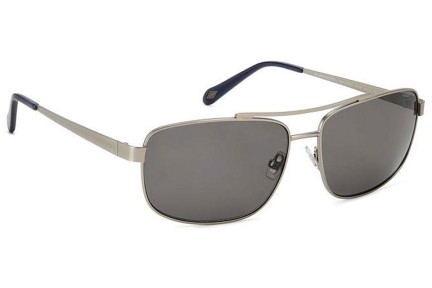 Okulary przeciwsłoneczne Fossil FOS2130/G/S R81/M9 Polarized Prostokątne Srebrne