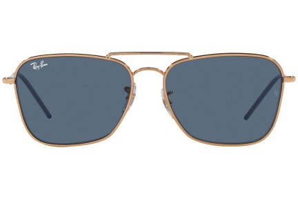 Okulary przeciwsłoneczne Ray-Ban Caravan Reverse RBR0102S 92023A Prostokątne Złote