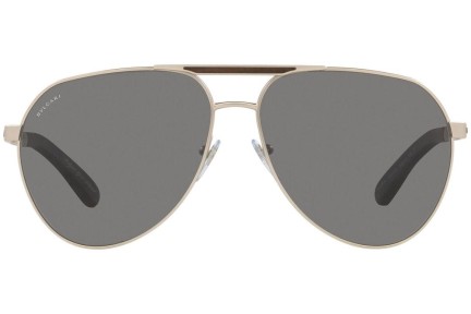 Okulary przeciwsłoneczne Bvlgari BV5055K 200781 Polarized Pilotki (Aviator) Srebrne