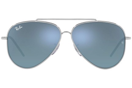 Okulary przeciwsłoneczne Ray-Ban Aviator Reverse RBR0101S 003/GA Pilotki (Aviator) Srebrne