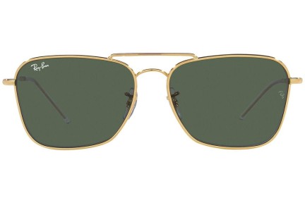 Okulary przeciwsłoneczne Ray-Ban Caravan Reverse RBR0102S 001/VR Prostokątne Złote