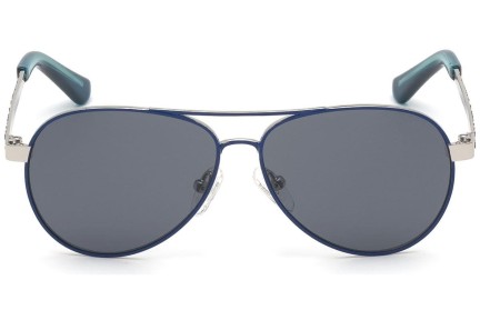 Okulary przeciwsłoneczne Guess GU9187 92C Pilotki (Aviator) Niebieskie