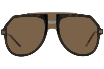 Okulary przeciwsłoneczne Dolce & Gabbana DG6195 502/73 Pilotki (Aviator) Brązowe