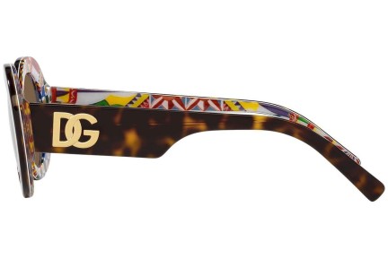 Okulary przeciwsłoneczne Dolce & Gabbana DG4448 321773 Owalne Havana