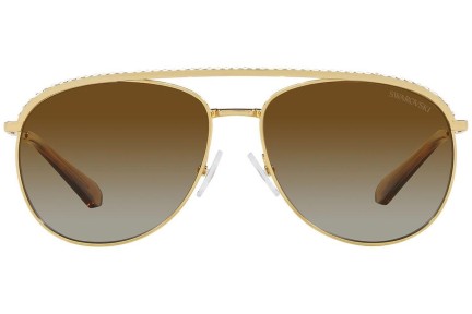 Okulary przeciwsłoneczne Swarovski SK7005 4004T5 Polarized Pilotki (Aviator) Złote