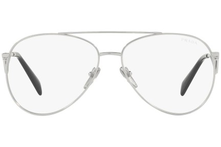 Okulary przeciwsłoneczne Prada PR73ZS 1BC08N blue-light [non-prescription] Pilotki (Aviator) Srebrne