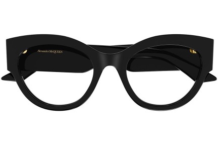 Okulary korekcyjne Alexander McQueen AM0435O 001 Kocie oczy Czarne