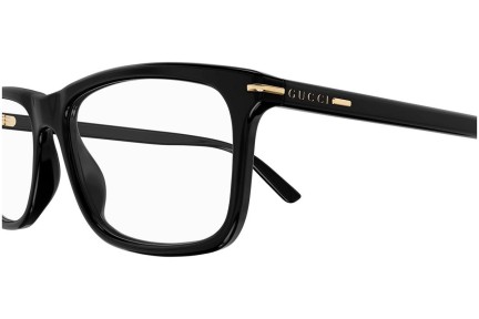 Okulary korekcyjne Gucci GG1447O 001 Prostokątne Czarne