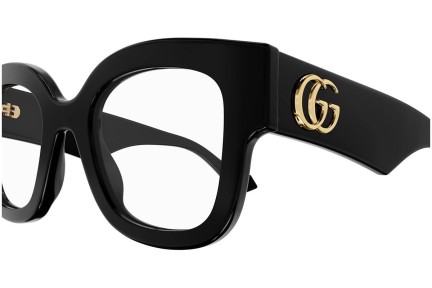 Okulary korekcyjne Gucci GG1423O 001 Kwadratowe Czarne