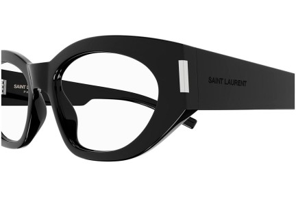 Okulary korekcyjne Saint Laurent SL638OPT 001 blue-light [non-prescription] Kocie oczy Czarne