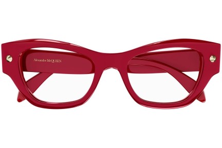 Okulary korekcyjne Alexander McQueen AM0429O 004 Kocie oczy Czerwone