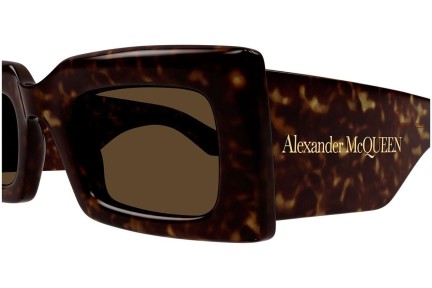 Okulary przeciwsłoneczne Alexander McQueen AM0433S 002 Prostokątne Havana