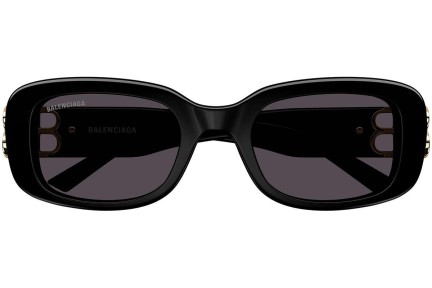 Okulary przeciwsłoneczne Balenciaga BB0310SK 001 Prostokątne Czarne