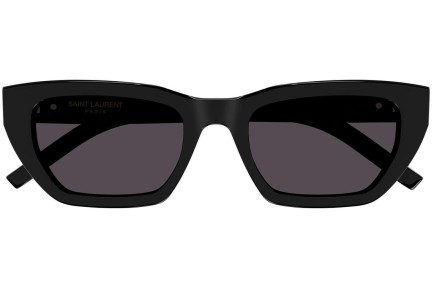 Okulary przeciwsłoneczne Saint Laurent SLM127/F 001 Kocie oczy Czarne