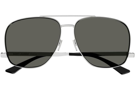 Okulary przeciwsłoneczne Saint Laurent SL653LEON 001 Pilotki (Aviator) Srebrne