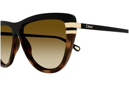 Okulary przeciwsłoneczne Chloe CH0203S 003 Nieregularny Czarne