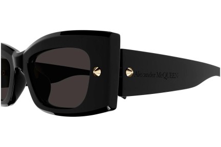 Okulary przeciwsłoneczne Alexander McQueen AM0426S 001 Prostokątne Czarne