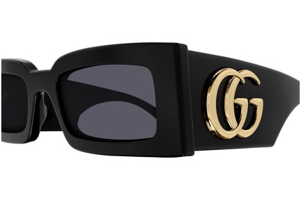 Okulary przeciwsłoneczne Gucci GG1425S 001 Prostokątne Czarne