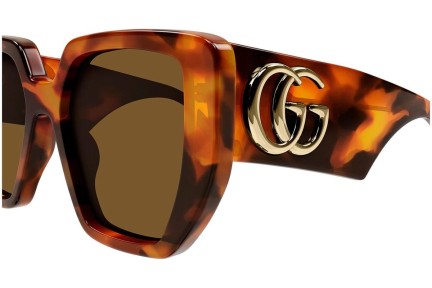 Okulary przeciwsłoneczne Gucci GG0956S 007 Kwadratowe Havana