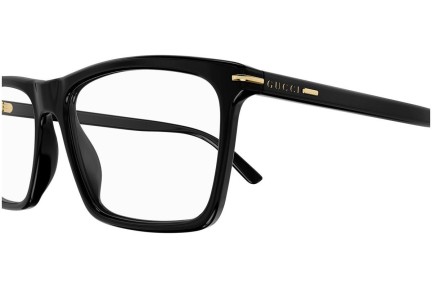 Okulary korekcyjne Gucci GG1445O 001 Prostokątne Czarne