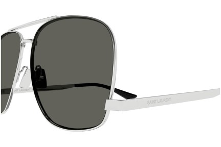 Okulary przeciwsłoneczne Saint Laurent SL653LEON 001 Pilotki (Aviator) Srebrne