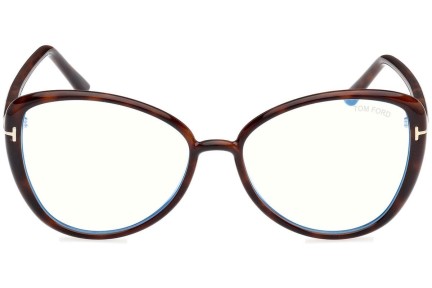 Okulary korekcyjne Tom Ford FT5907-B 052 Kocie oczy Havana