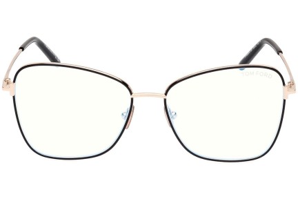 Okulary korekcyjne Tom Ford FT5906-B 001 Kocie oczy Czarne