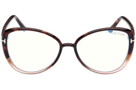 Okulary korekcyjne Tom Ford FT5907-B 056 Kocie oczy Havana