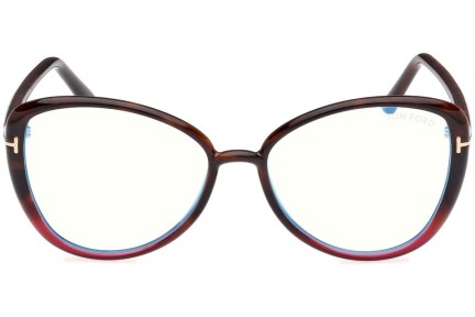 Okulary korekcyjne Tom Ford FT5907-B 055 Kocie oczy Havana