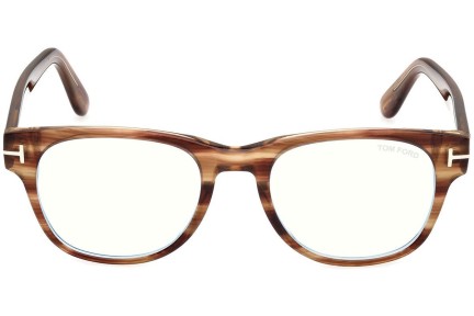 Okulary korekcyjne Tom Ford FT5898-B 050 Kwadratowe Brązowe