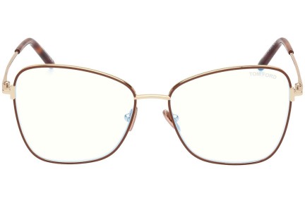 Okulary korekcyjne Tom Ford FT5906-B 046 Kocie oczy Brązowe