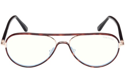 Okulary korekcyjne Tom Ford FT5897-B 053 Pilotki (Aviator) Havana