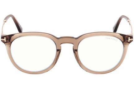 Okulary korekcyjne Tom Ford FT5905-B 045 Okrągłe Brązowe