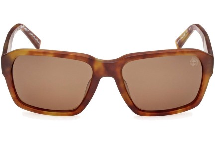 Okulary przeciwsłoneczne Timberland TB9343 53H Polarized Kwadratowe Havana