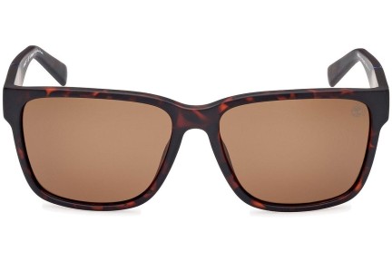 Okulary przeciwsłoneczne Timberland TB9335-H 52H Polarized Kwadratowe Havana