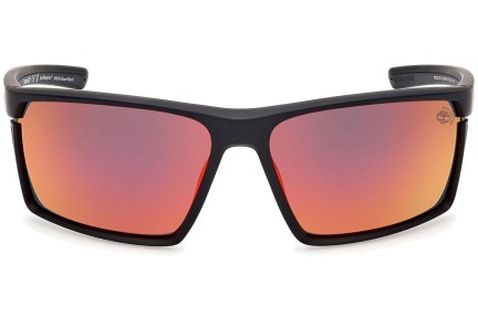 Okulary przeciwsłoneczne Timberland TB9333 02D Polarized Kwadratowe Czarne