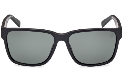 Okulary przeciwsłoneczne Timberland TB9335-H 02R Polarized Kwadratowe Czarne