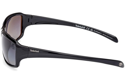 Okulary przeciwsłoneczne Timberland TB9332 01D Polarized Kwadratowe Czarne