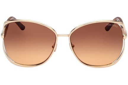 Okulary przeciwsłoneczne Tom Ford Marta FT1091 28F Okrągłe Złote