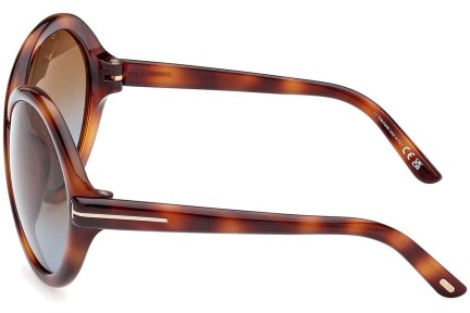 Okulary przeciwsłoneczne Tom Ford Jada FT1070 53F Nieregularny Havana