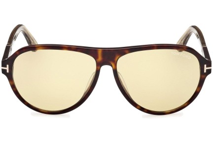 Okulary przeciwsłoneczne Tom Ford Quincy FT1080 52N Pilotki (Aviator) Havana