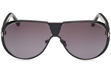 Okulary przeciwsłoneczne Tom Ford Vincenzo FT1072 01B Pilotki (Aviator) Czarne