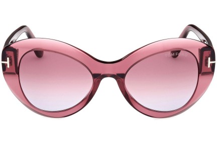 Okulary przeciwsłoneczne Tom Ford Guinevere FT1084 66Y Kocie oczy Różowe